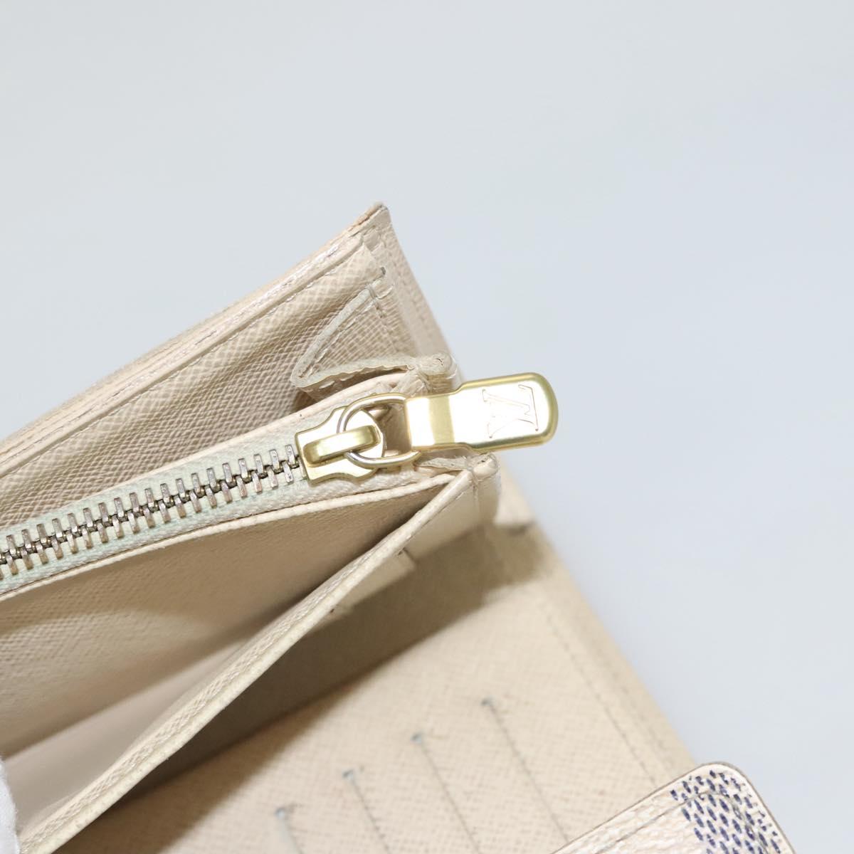 LOUIS VUITTON Damier Azur Portefeuille Alexandra Wallet N63068 LV Auth BD1312