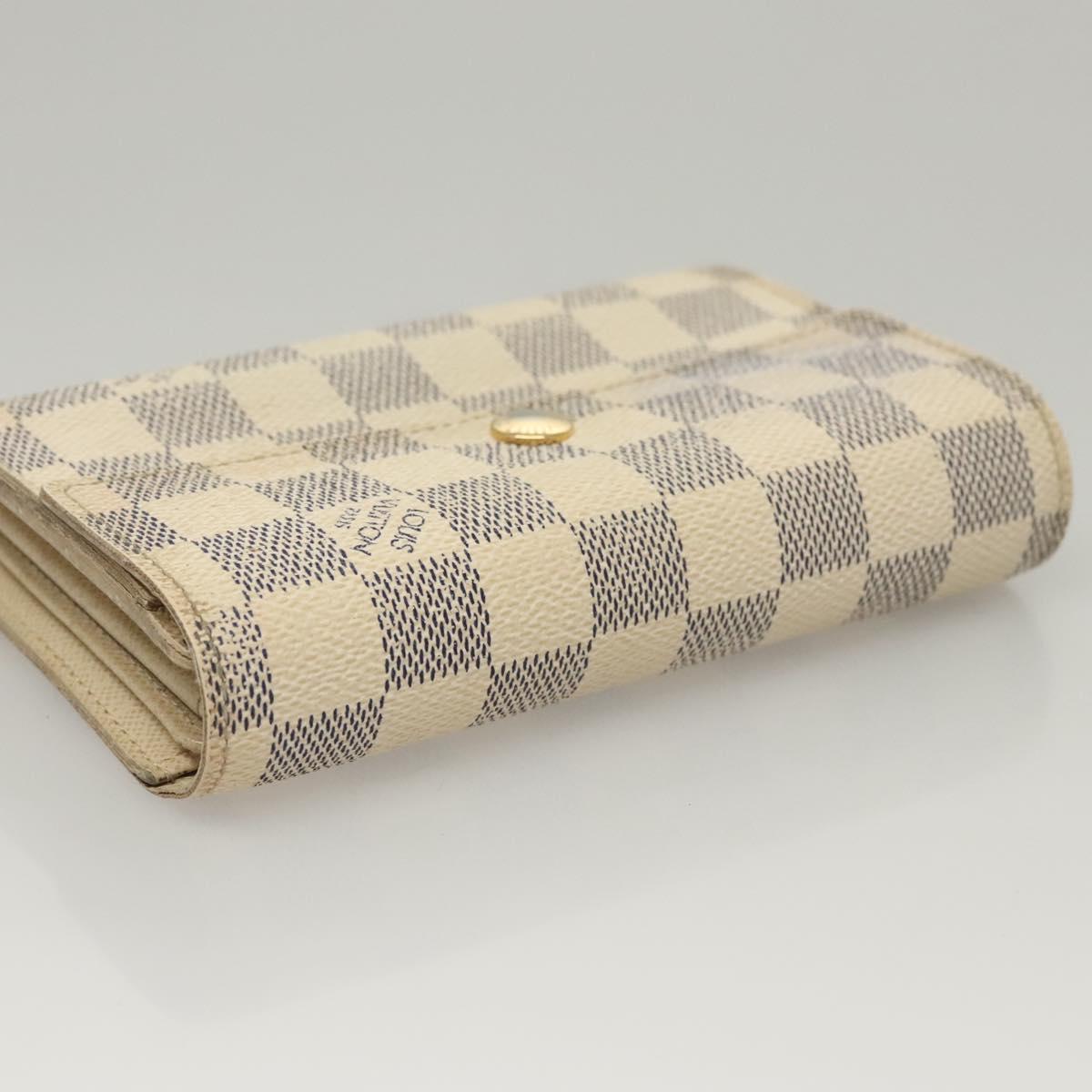 LOUIS VUITTON Damier Azur Portefeuille Alexandra Wallet N63068 LV Auth BD1312