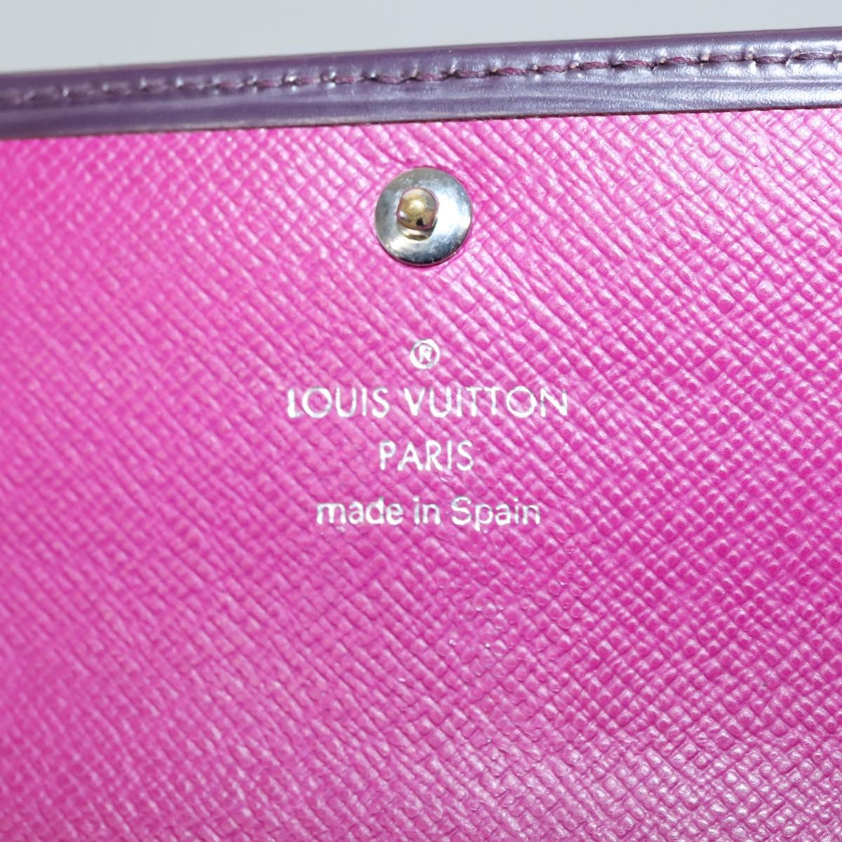 LOUIS VUITTON Epi Portefeiulle Sarah Wallet Purple Cassis M6374K LV Auth BD1313