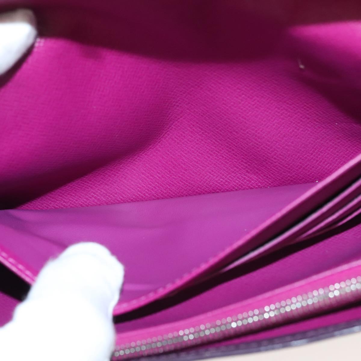 LOUIS VUITTON Epi Portefeiulle Sarah Wallet Purple Cassis M6374K LV Auth BD1313