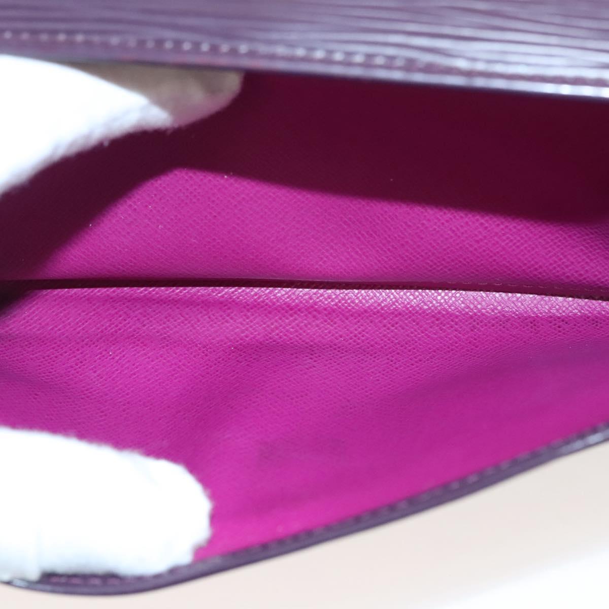 LOUIS VUITTON Epi Portefeiulle Sarah Wallet Purple Cassis M6374K LV Auth BD1313