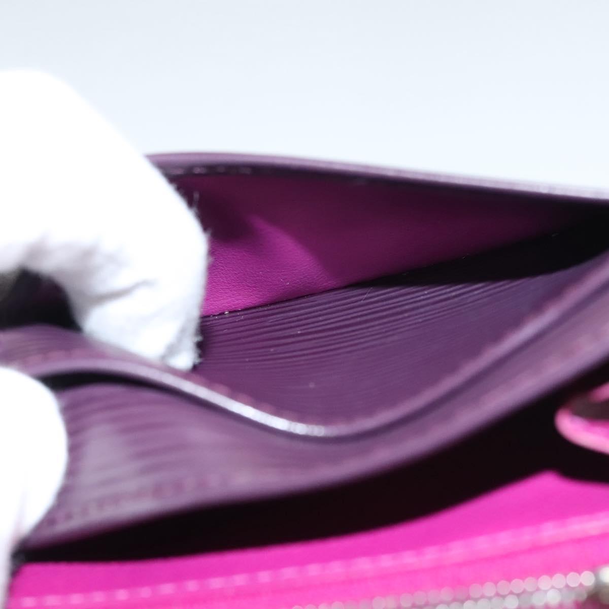 LOUIS VUITTON Epi Portefeiulle Sarah Wallet Purple Cassis M6374K LV Auth BD1313