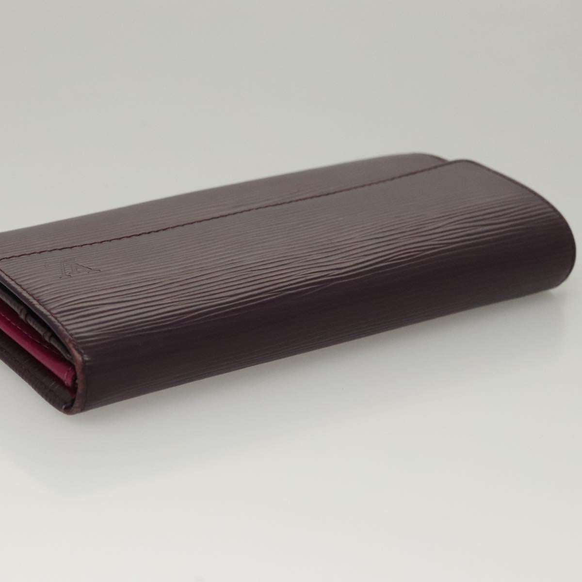 LOUIS VUITTON Epi Portefeiulle Sarah Wallet Purple Cassis M6374K LV Auth BD1313