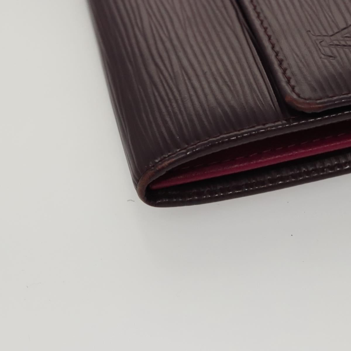 LOUIS VUITTON Epi Portefeiulle Sarah Wallet Purple Cassis M6374K LV Auth BD1313