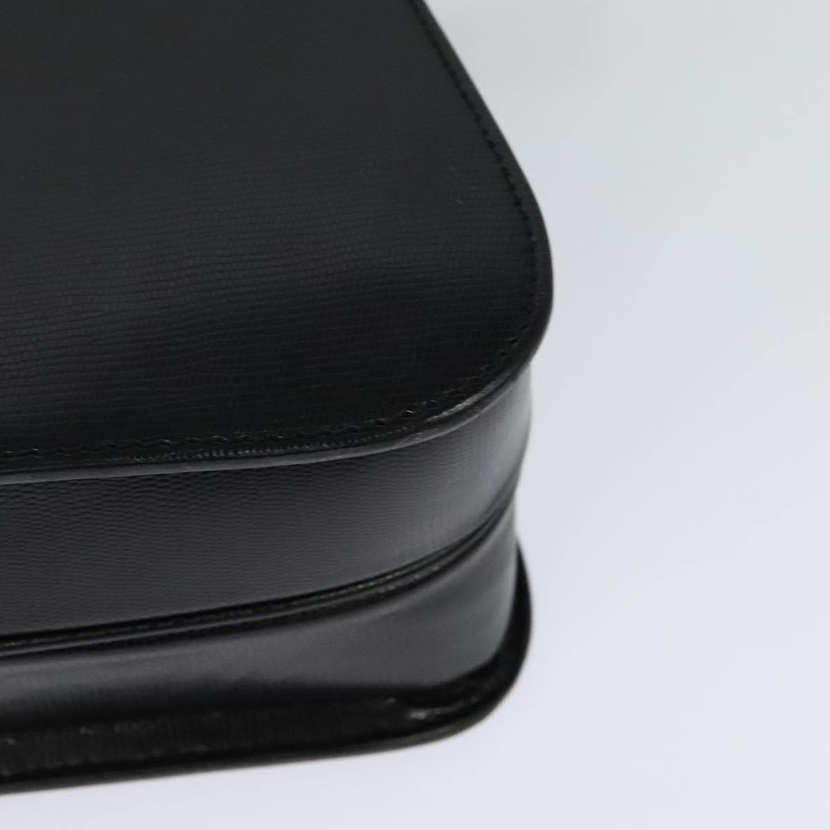 CELINE Hand Bag Leather 2way Black Gold Auth BD1319