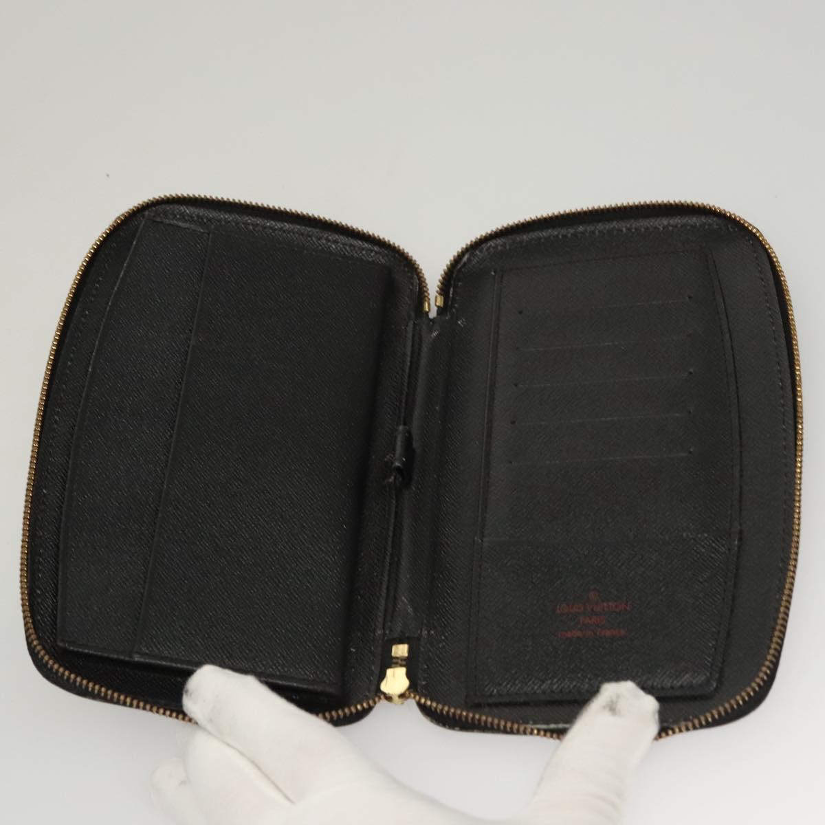 LOUIS VUITTON Epi Agenda Geode Travel Case Black M63872 LV Auth BD1333