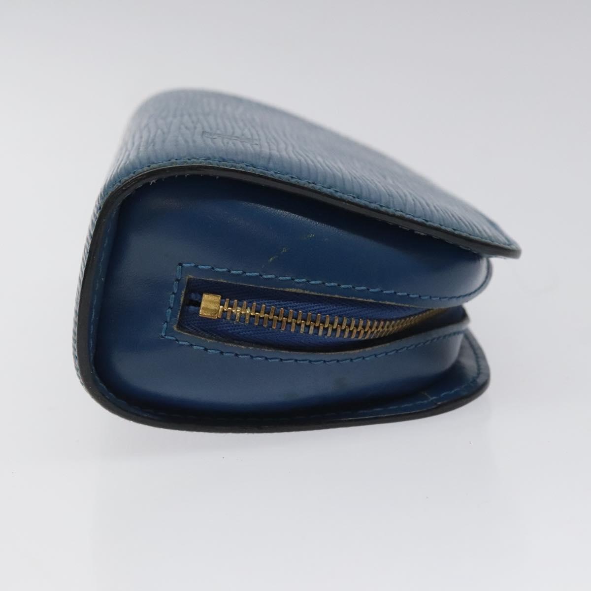 LOUIS VUITTON Epi Dauphine PM Pouch Blue M48445 LV Auth BD1335