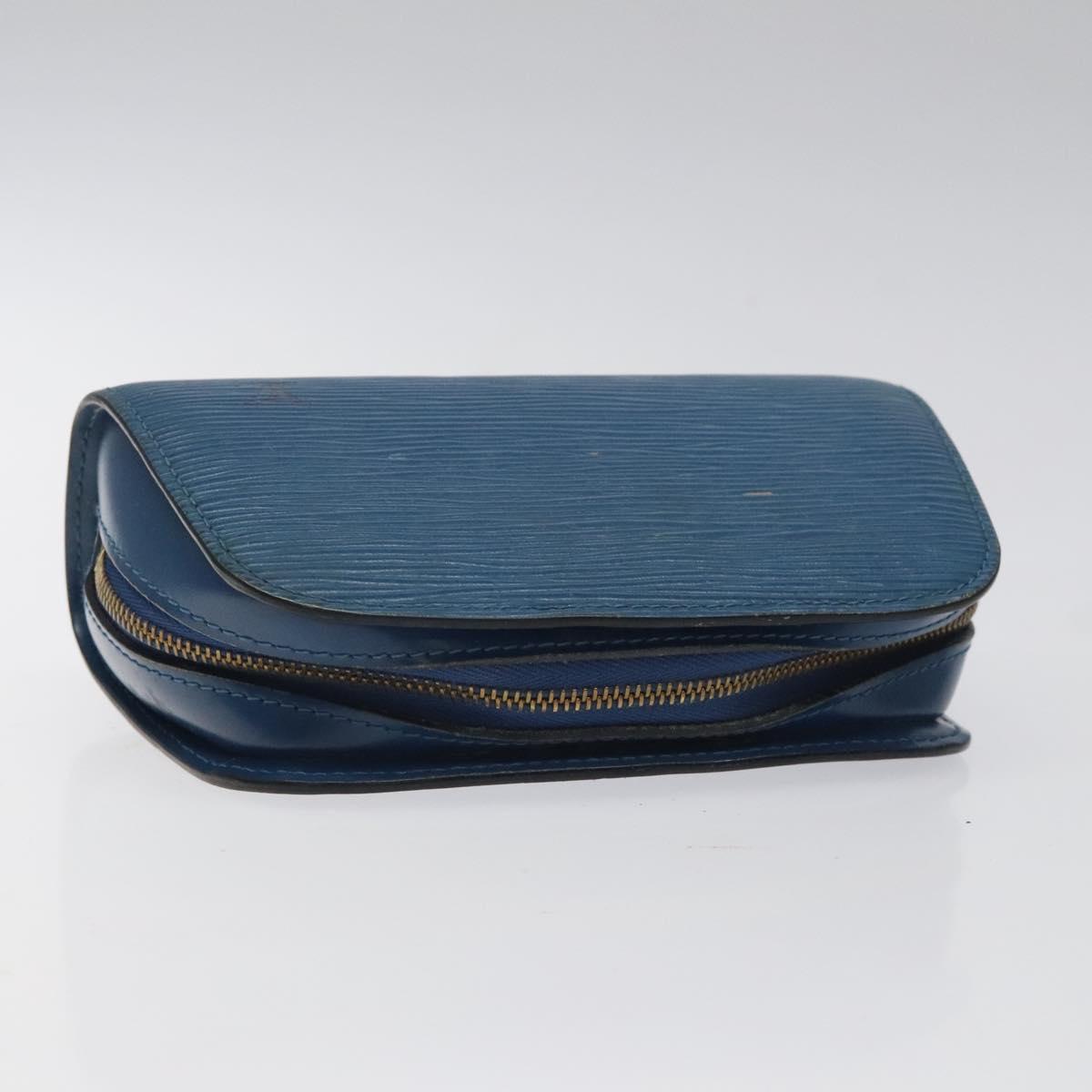 LOUIS VUITTON Epi Dauphine PM Pouch Blue M48445 LV Auth BD1335