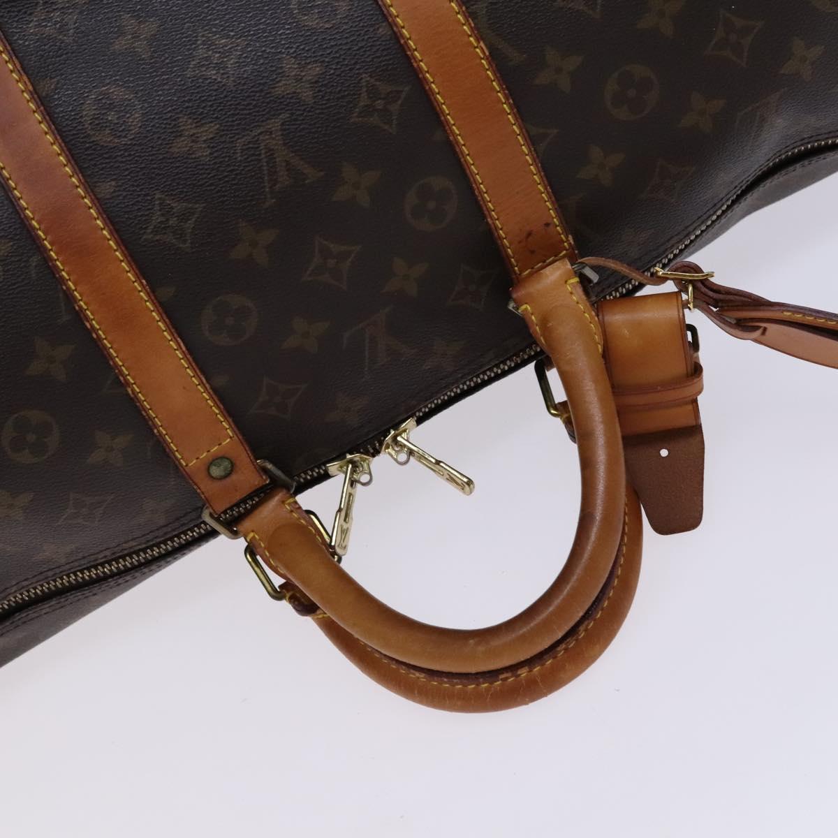 LOUIS VUITTON Monogram Keepall 55 Boston Bag M41424 LV Auth BD1339