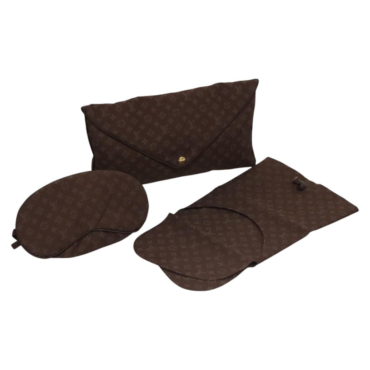 LOUIS VUITTON Monogram Mini Lin Voyage Travel Set Brown M99204 LV Auth BD1341V