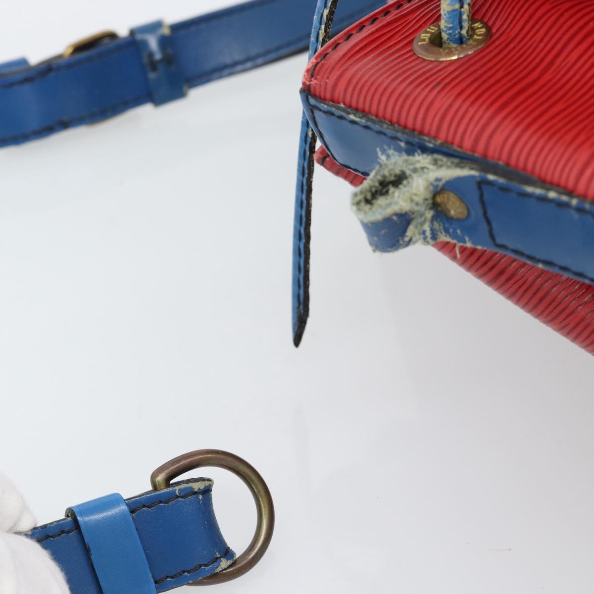 LOUIS VUITTON Epi Noe Shoulder Bag Bicolor Red Blue M44084 LV Auth BD1364