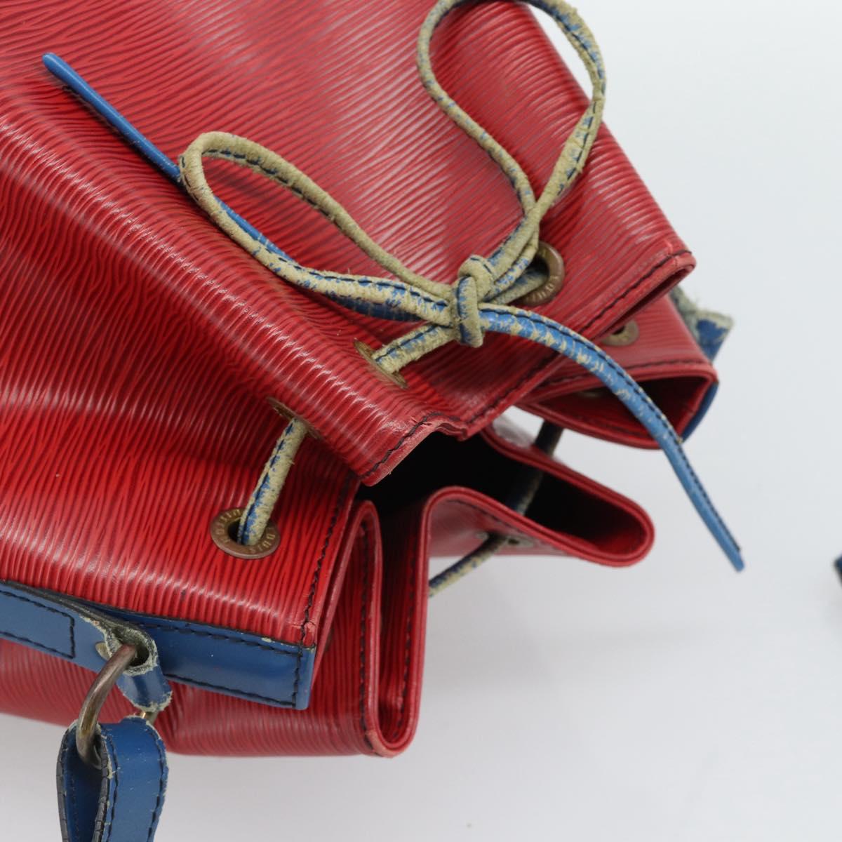 LOUIS VUITTON Epi Noe Shoulder Bag Bicolor Red Blue M44084 LV Auth BD1364