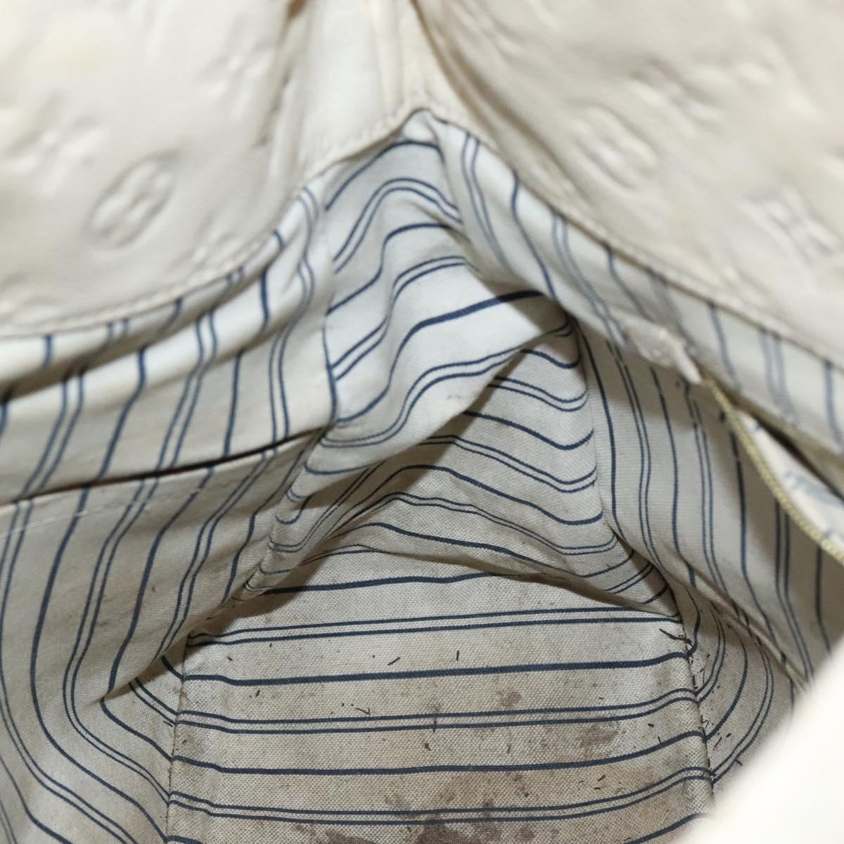 LOUIS VUITTON Monogram Empreinte Artsy MM Shoulder Bag White M93449 Auth BD1368