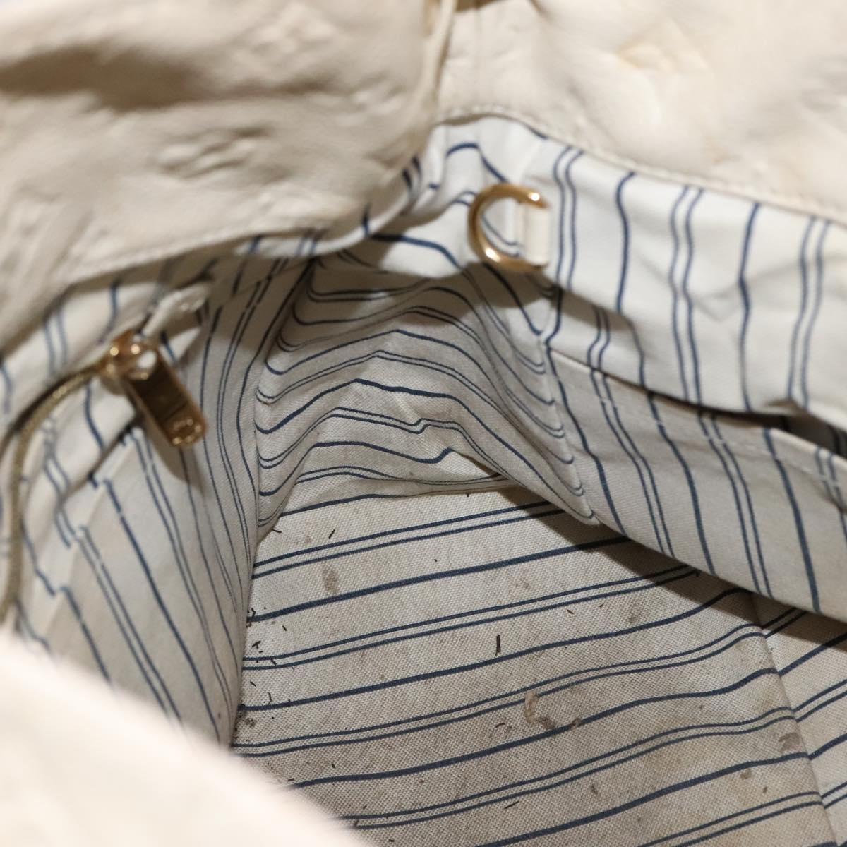 LOUIS VUITTON Monogram Empreinte Artsy MM Shoulder Bag White M93449 Auth BD1368