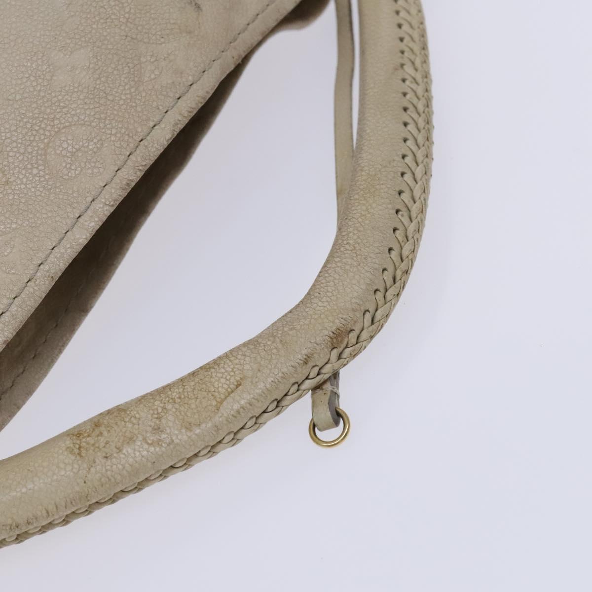 LOUIS VUITTON Monogram Empreinte Artsy MM Shoulder Bag White M93449 Auth BD1368