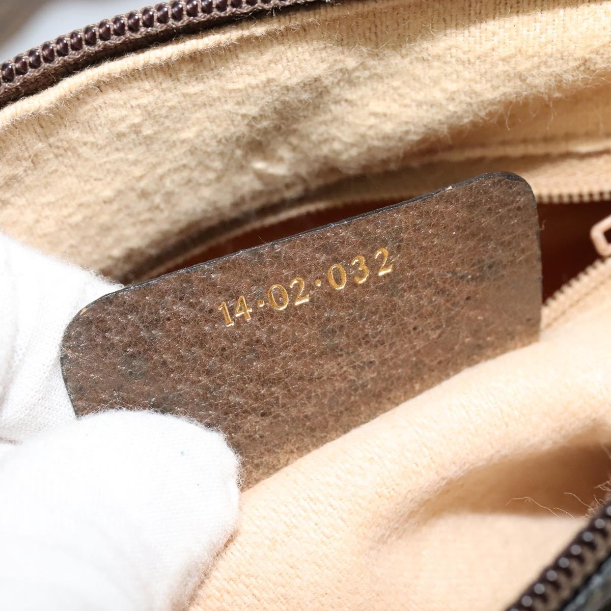 GUCCI GG Supreme Web Sherry Line Shoulder Bag PVC Beige Gold Auth BD1372