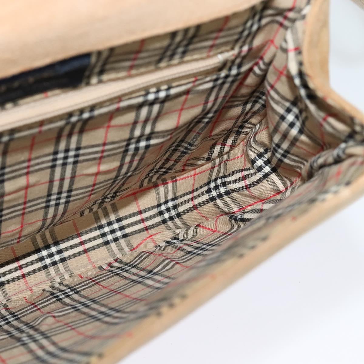 Burberrys Shoulder Bag Suede Beige Auth BD1377