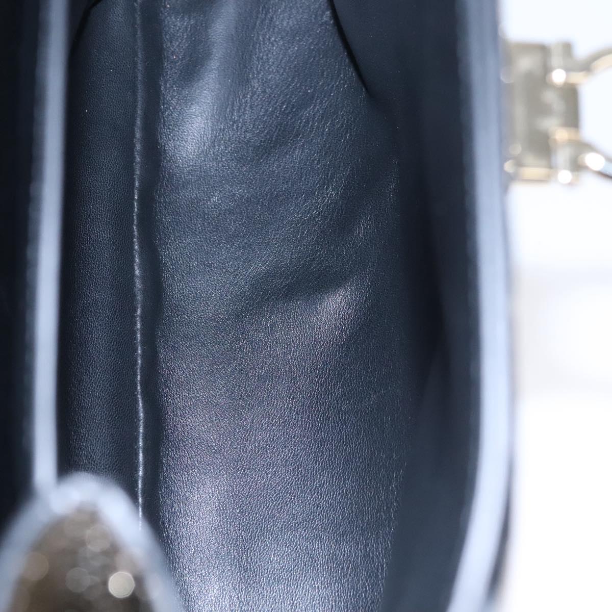 Salvatore Ferragamo Gancini Hand Bag Leather 2way Gold Auth BD137SV