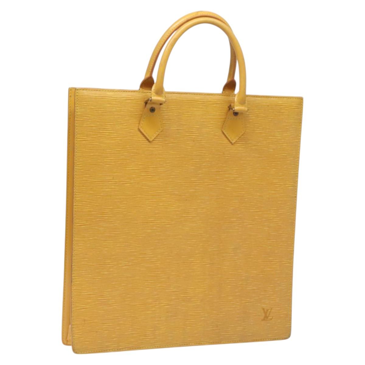 LOUIS VUITTON Epi Sac Plat Hand Bag Yellow M52079 LV Auth BD1385