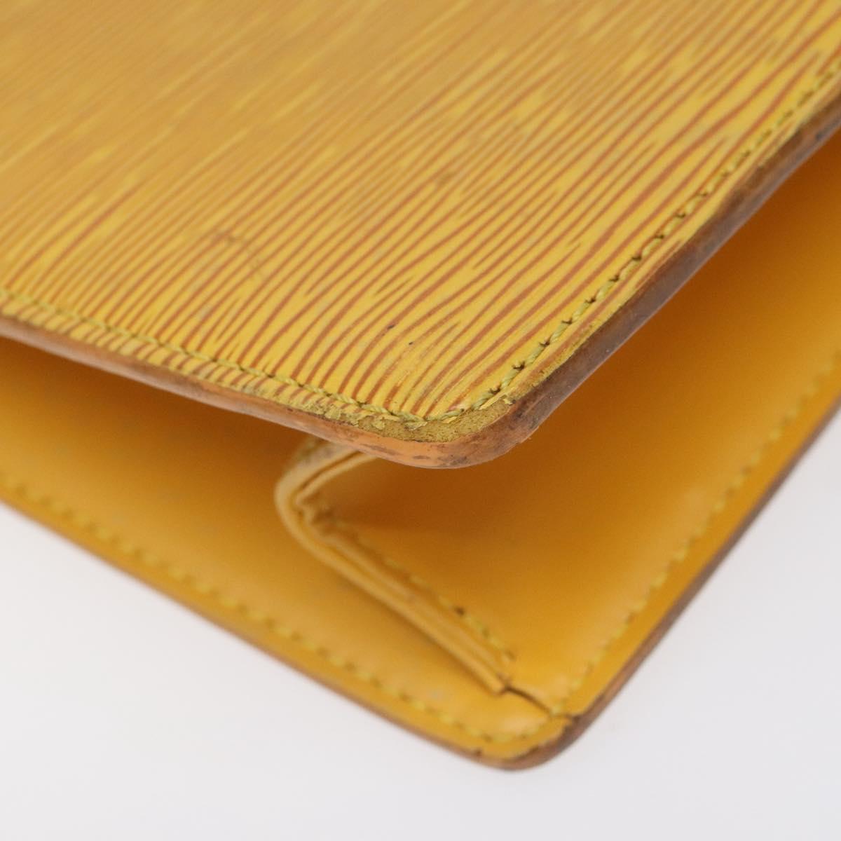 LOUIS VUITTON Epi Sac Plat Hand Bag Yellow M52079 LV Auth BD1385