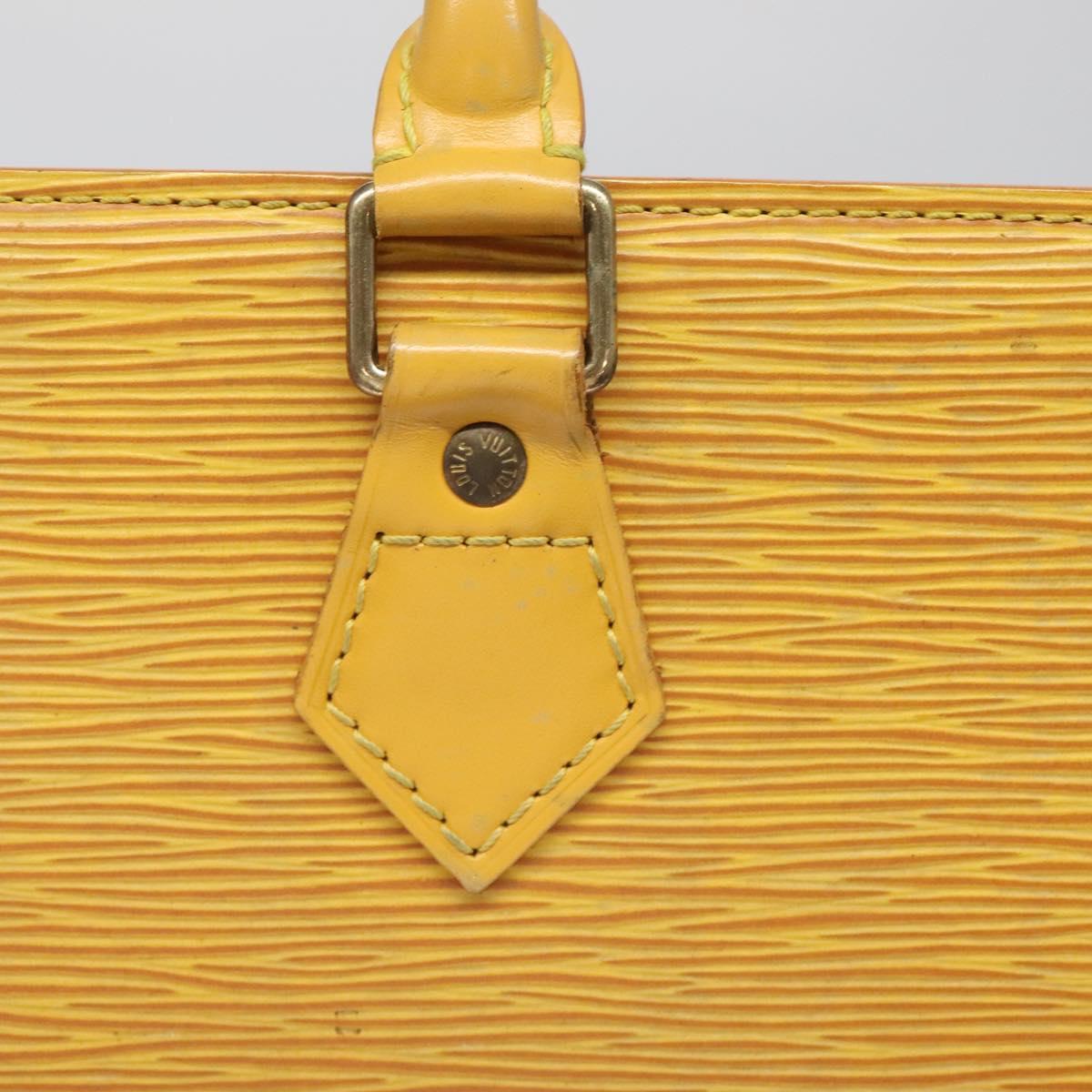 LOUIS VUITTON Epi Sac Plat Hand Bag Yellow M52079 LV Auth BD1385