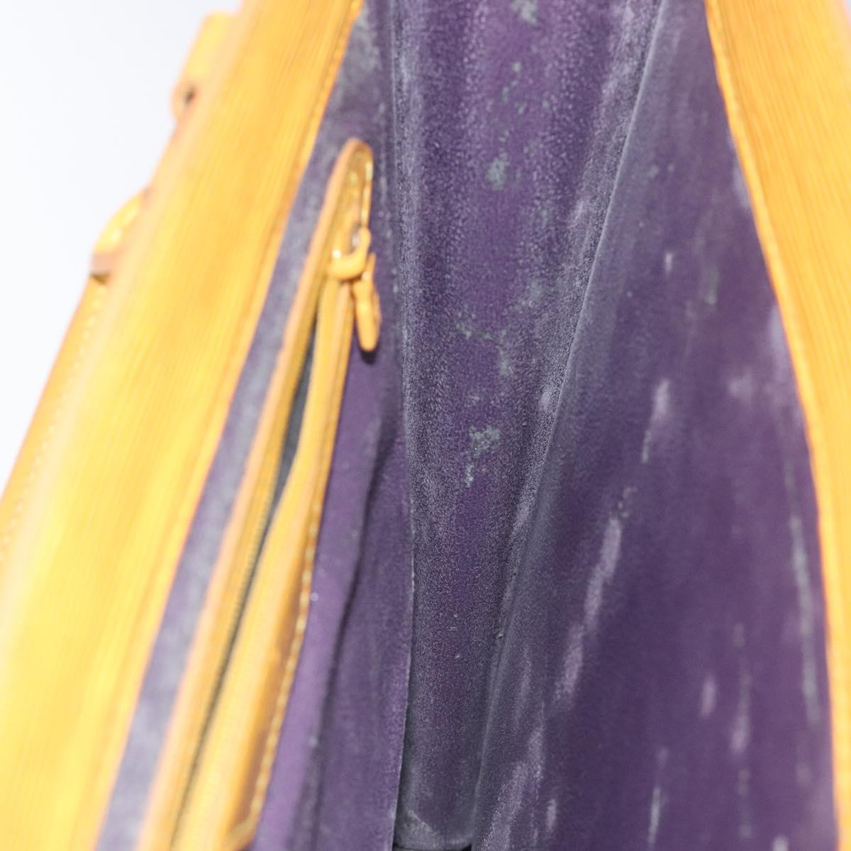 LOUIS VUITTON Epi Sac Plat Hand Bag Yellow M52079 LV Auth BD1385