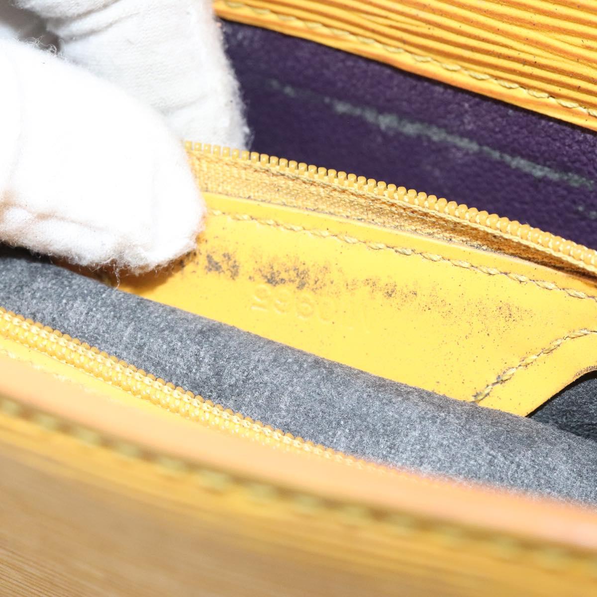 LOUIS VUITTON Epi Sac Plat Hand Bag Yellow M52079 LV Auth BD1385