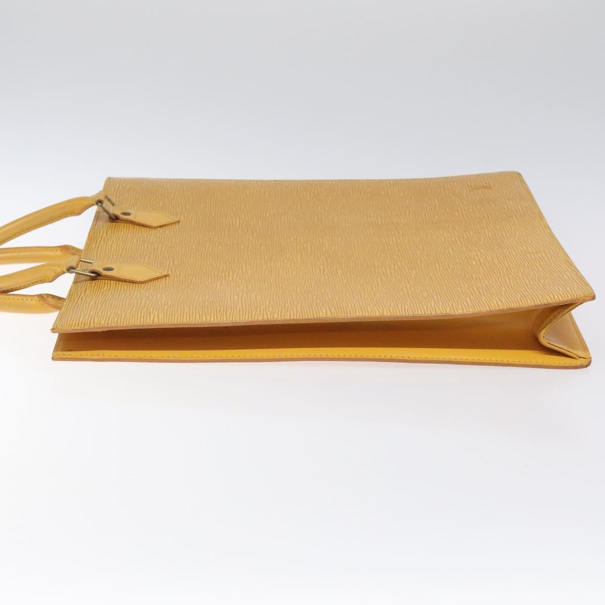 LOUIS VUITTON Epi Sac Plat Hand Bag Yellow M52079 LV Auth BD1385