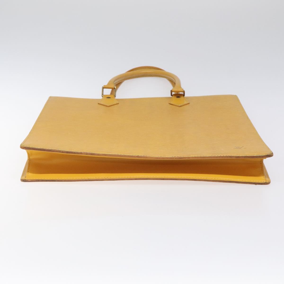 LOUIS VUITTON Epi Sac Plat Hand Bag Yellow M52079 LV Auth BD1385