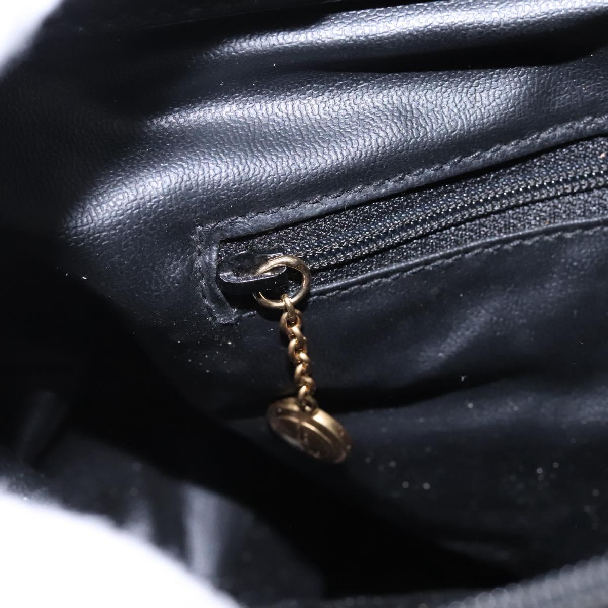 GUCCI Bamboo Hand Bag Suede Leather Black Gold 002 1186 0259 Auth BD1389