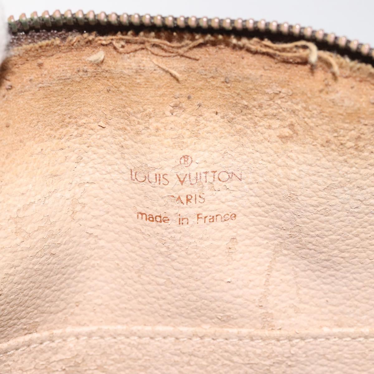 LOUIS VUITTON Monogram Trousse Demi Ronde Cosmetic Pouch M47520 LV Auth BD1391