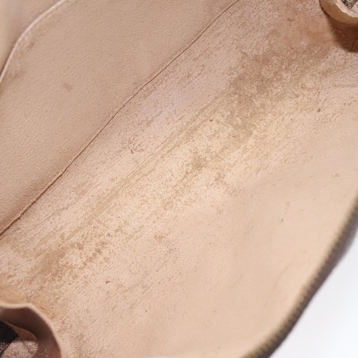 LOUIS VUITTON Monogram Trousse Demi Ronde Cosmetic Pouch M47520 LV Auth BD1391