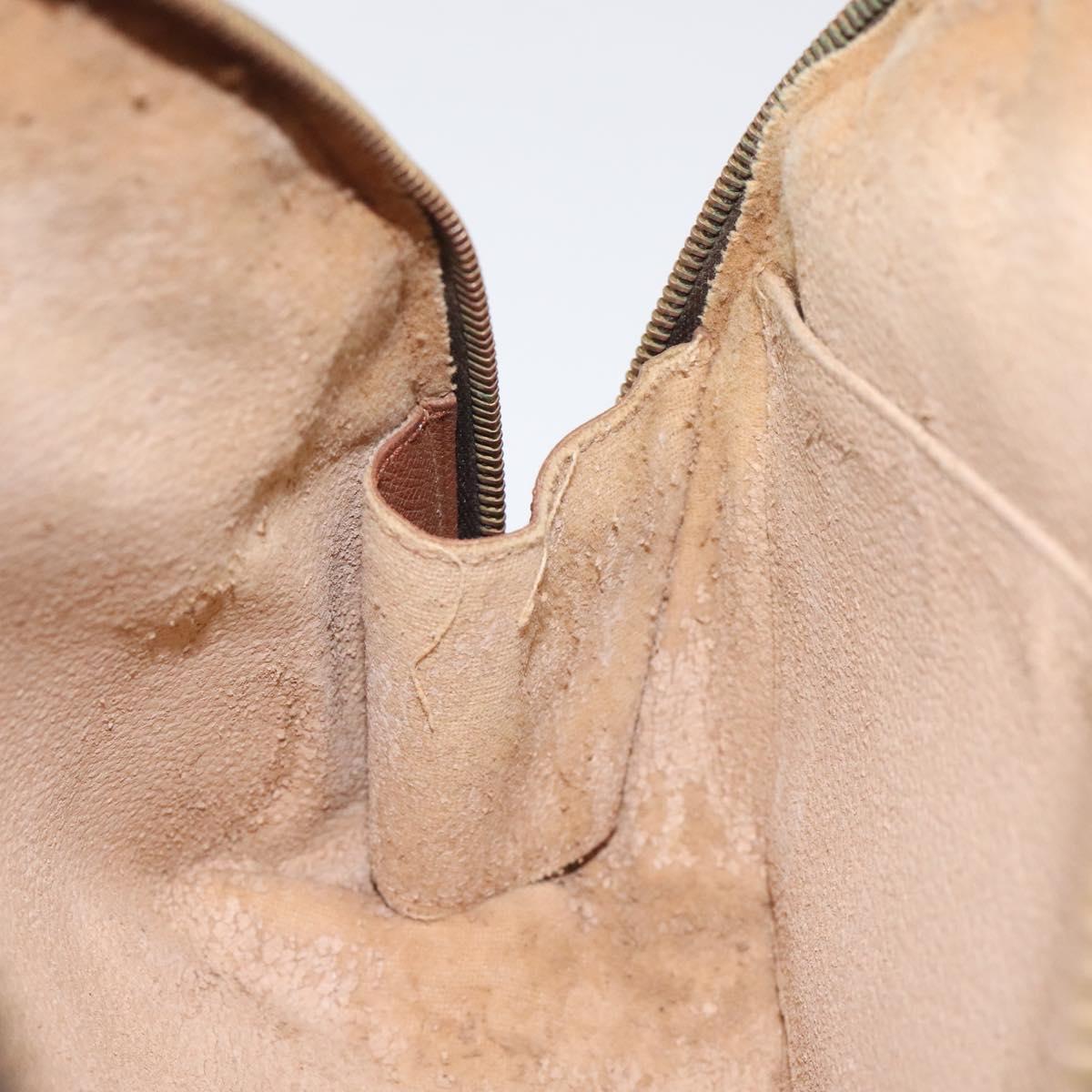 LOUIS VUITTON Monogram Trousse Demi Ronde Cosmetic Pouch M47520 LV Auth BD1391