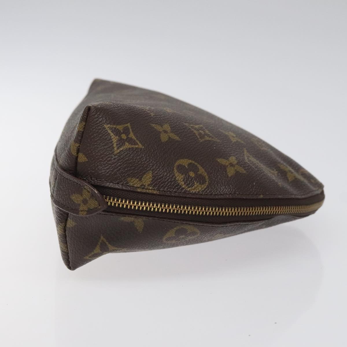 LOUIS VUITTON Monogram Trousse Demi Ronde Cosmetic Pouch M47520 LV Auth BD1391
