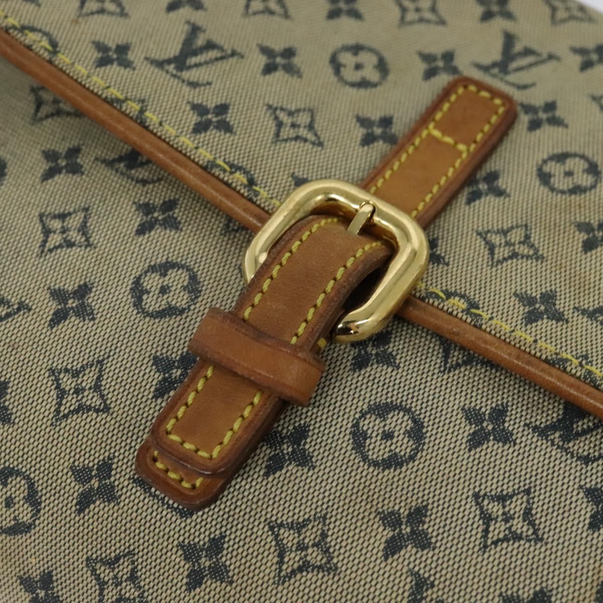 LOUIS VUITTON Monogram Mini Camille Chain Shoulder Bag Blue M92002 Auth BD1396