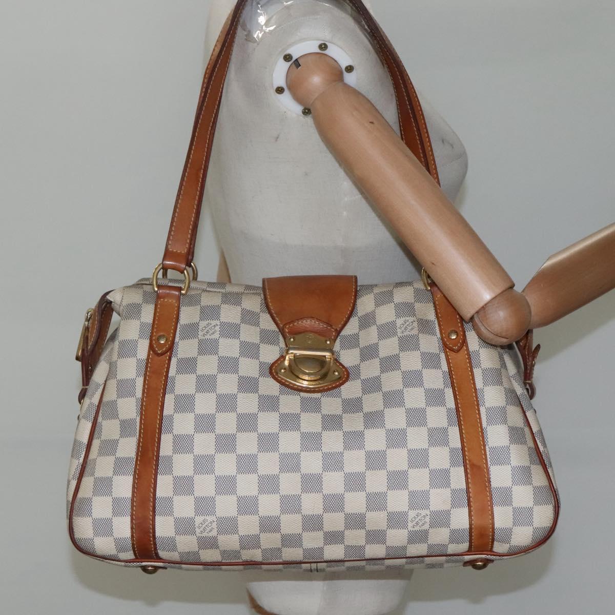 LOUIS VUITTON Damier Azur Stresa PM Tote Bag M51188 LV Auth BD1401
