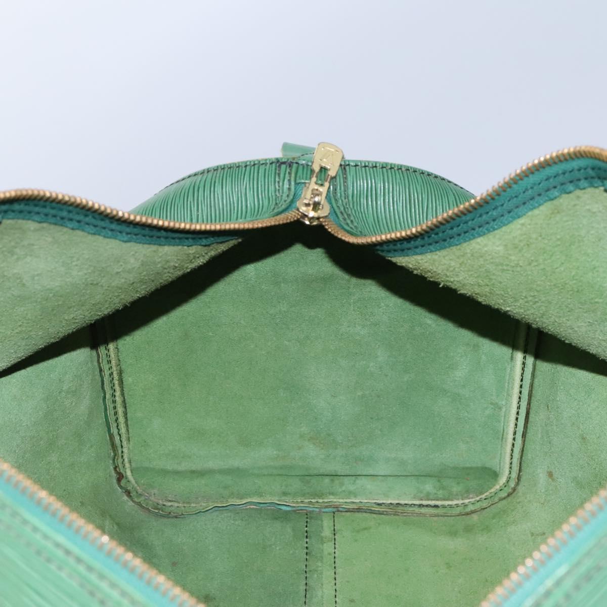 LOUIS VUITTON Epi Keepall 50 Boston Bag Green M42964 LV Auth BD1421