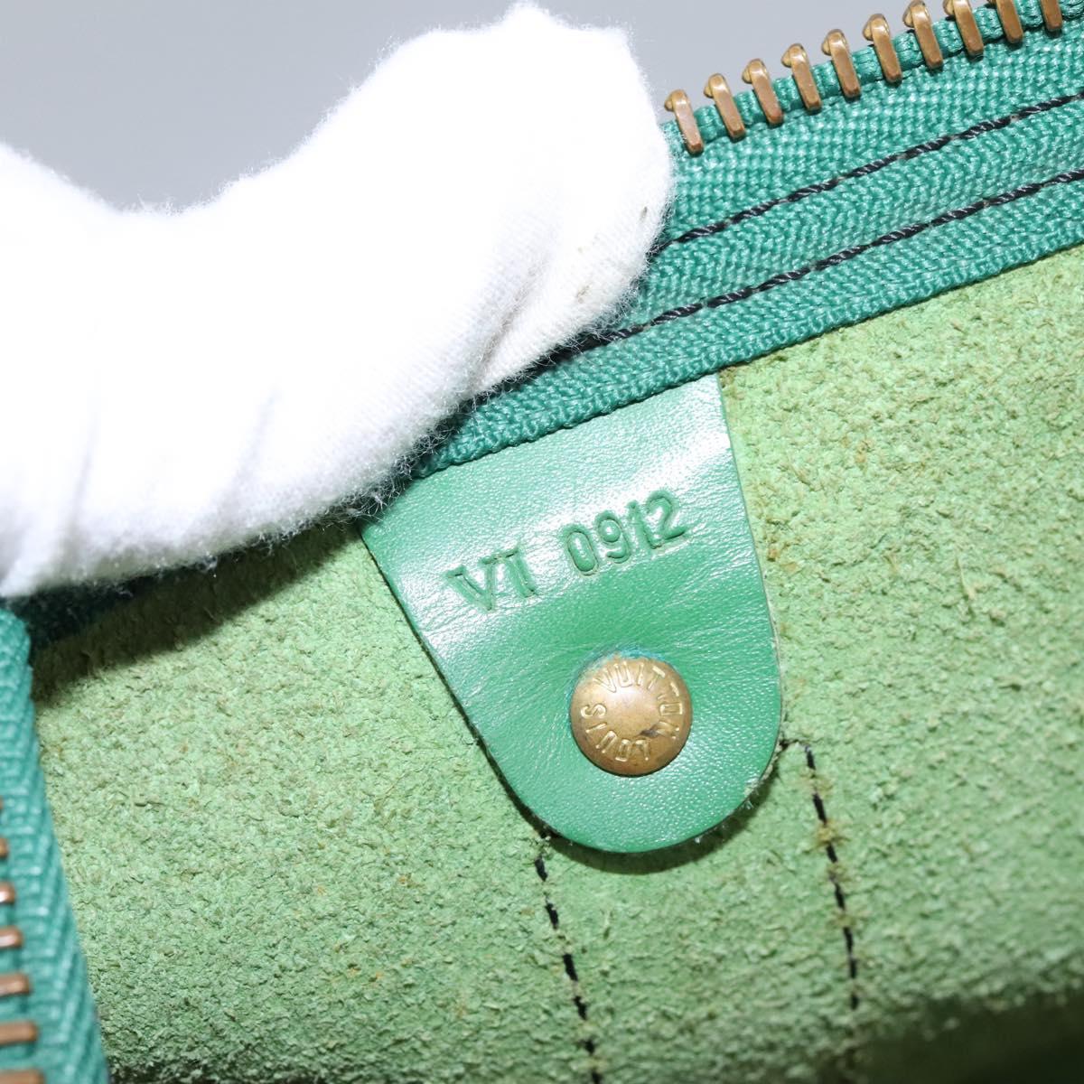 LOUIS VUITTON Epi Keepall 50 Boston Bag Green M42964 LV Auth BD1421
