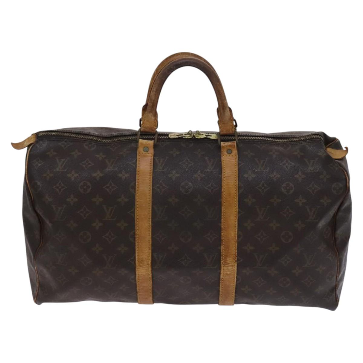 LOUIS VUITTON Monogram Keepall 50 Boston Bag M41426 LV Auth BD1432
