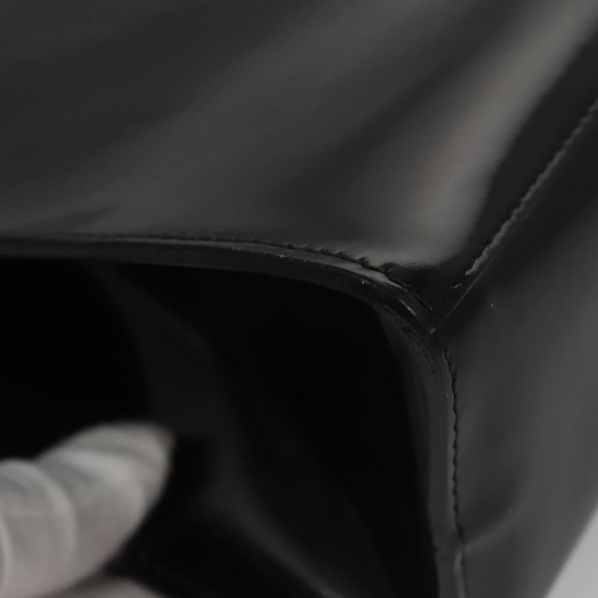 Salvatore Ferragamo Hand Bag Leather Black Auth BD145