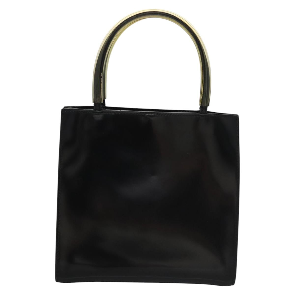 Salvatore Ferragamo Hand Bag Leather Black Auth BD145