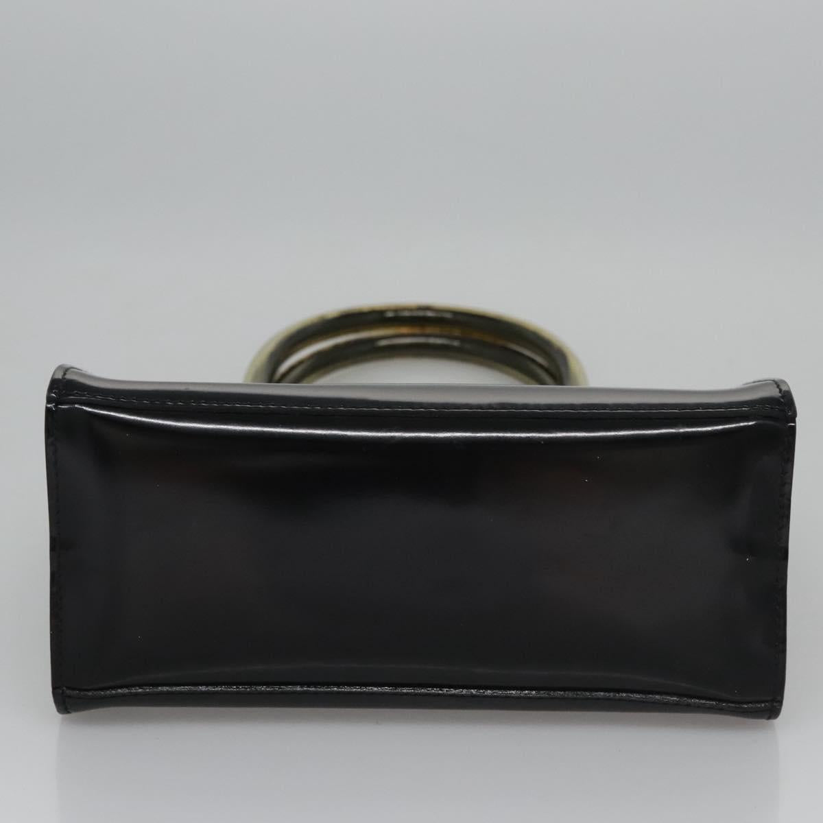 Salvatore Ferragamo Hand Bag Leather Black Auth BD145