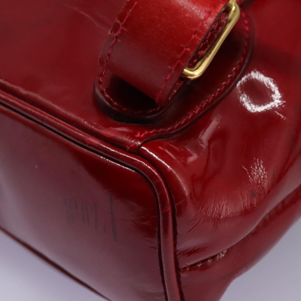 GUCCI Bamboo Backpack Enamel Red Gold 003 2058 0030 Auth BD1452