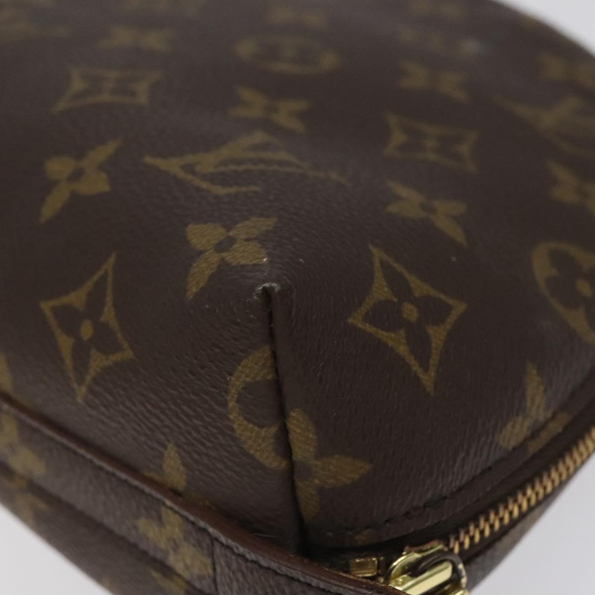 LOUIS VUITTON Monogram Trousse Demi Ronde Cosmetic Pouch M47520 LV Auth BD1455
