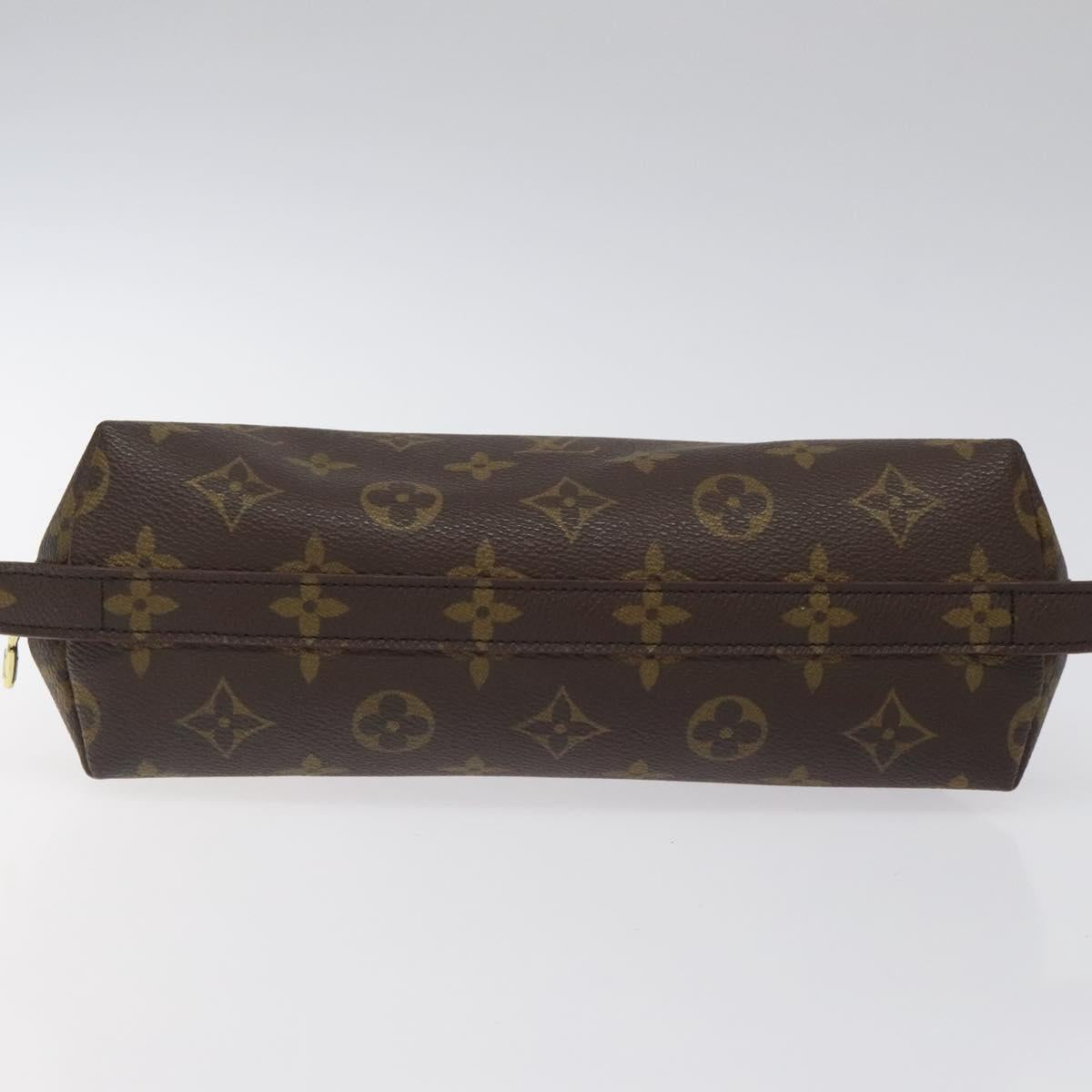 LOUIS VUITTON Monogram Trousse Demi Ronde Cosmetic Pouch M47520 LV Auth BD1455