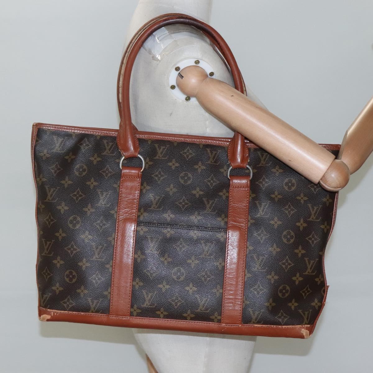 LOUIS VUITTON Monogram Sac Weekend PM Hand Bag M42425 LV Auth BD1457