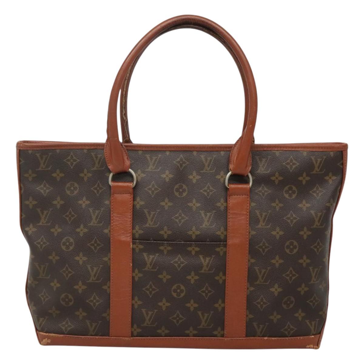 LOUIS VUITTON Monogram Sac Weekend PM Hand Bag M42425 LV Auth BD1457