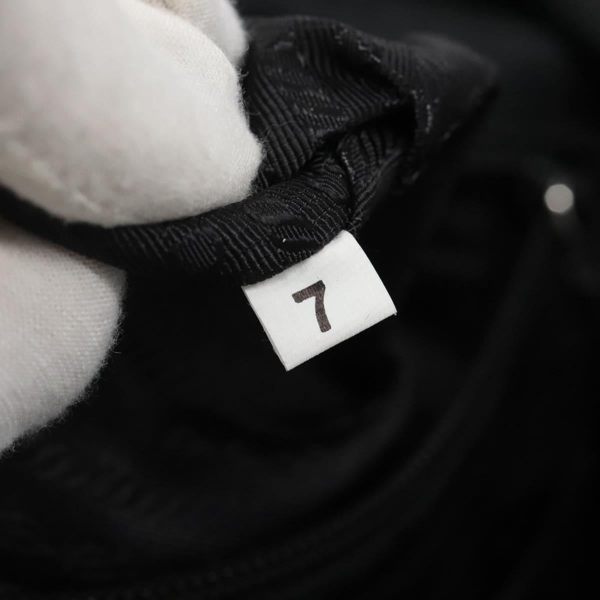 PRADA Tote Bag Nylon 2way Orange Black Silver Auth BD147