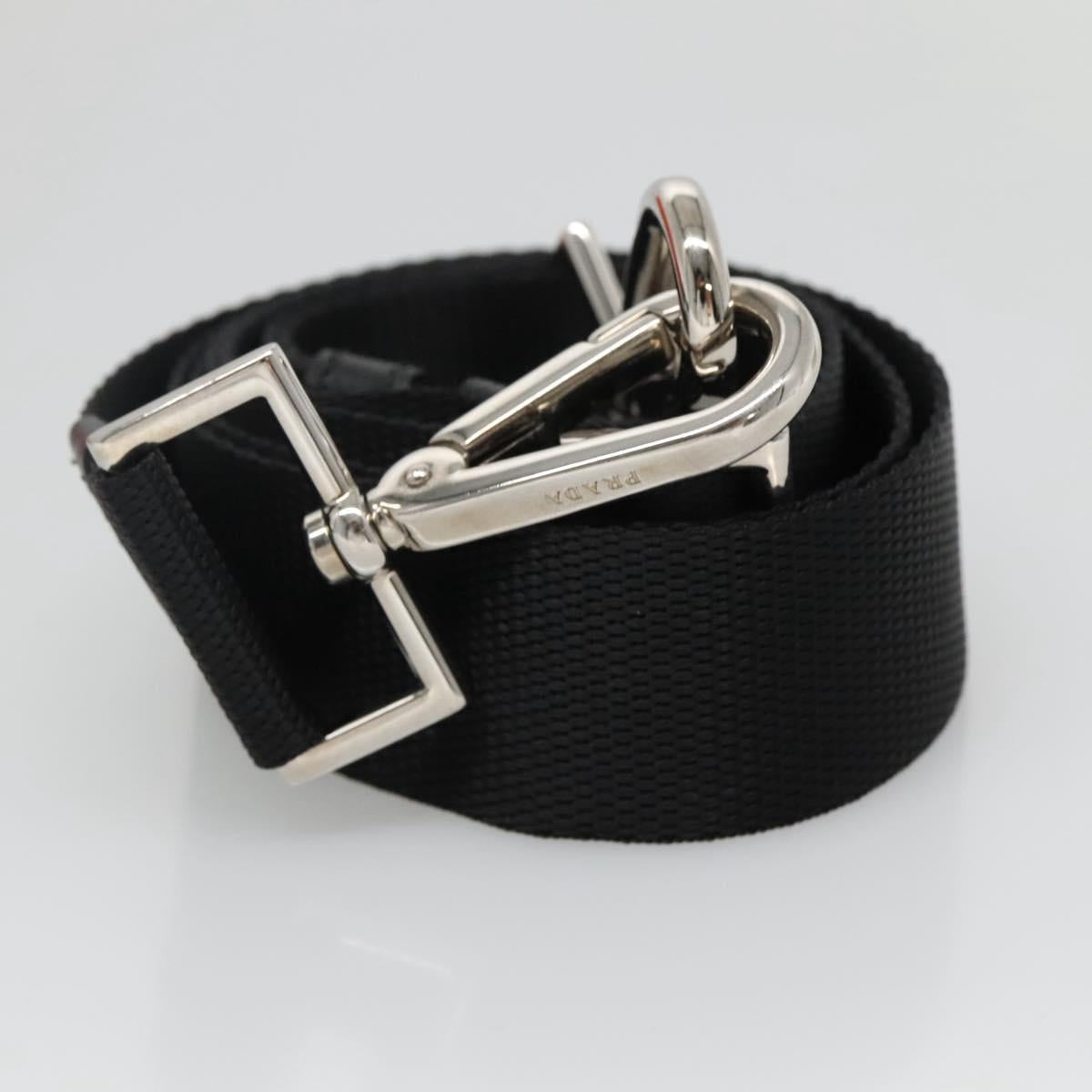 PRADA Tote Bag Nylon 2way Orange Black Silver Auth BD147