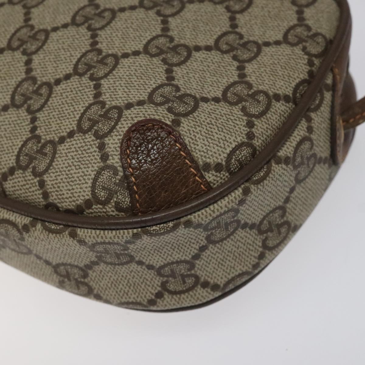 GUCCI GG Supreme Web Sherry Line Shoulder Bag PVC Beige 89 02 066 Auth BD148
